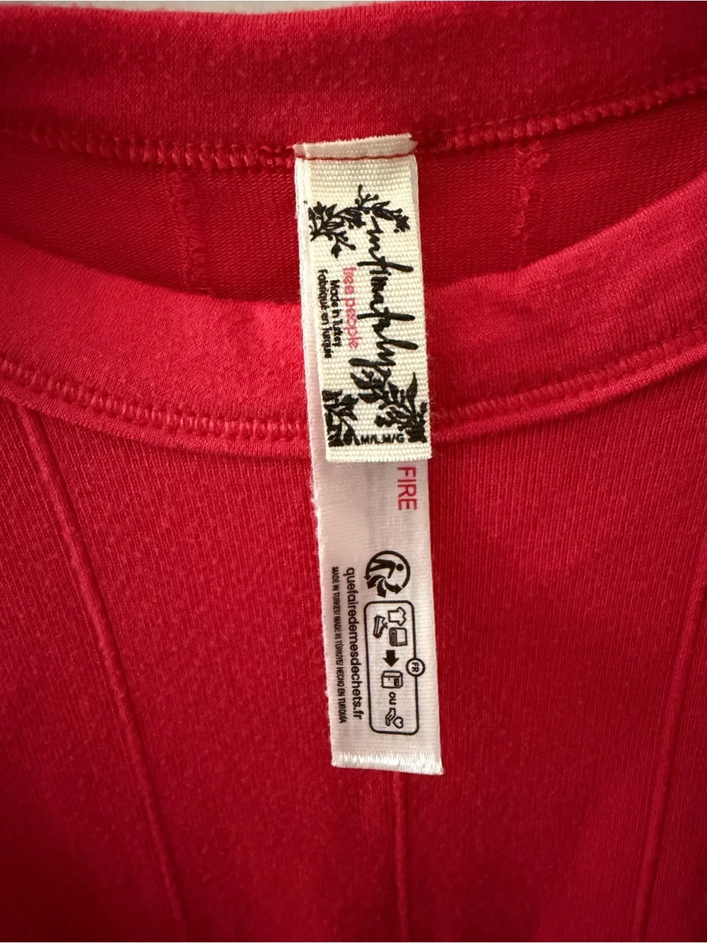 Free People Red Ribbed Tank - Sleeveless Knit Top